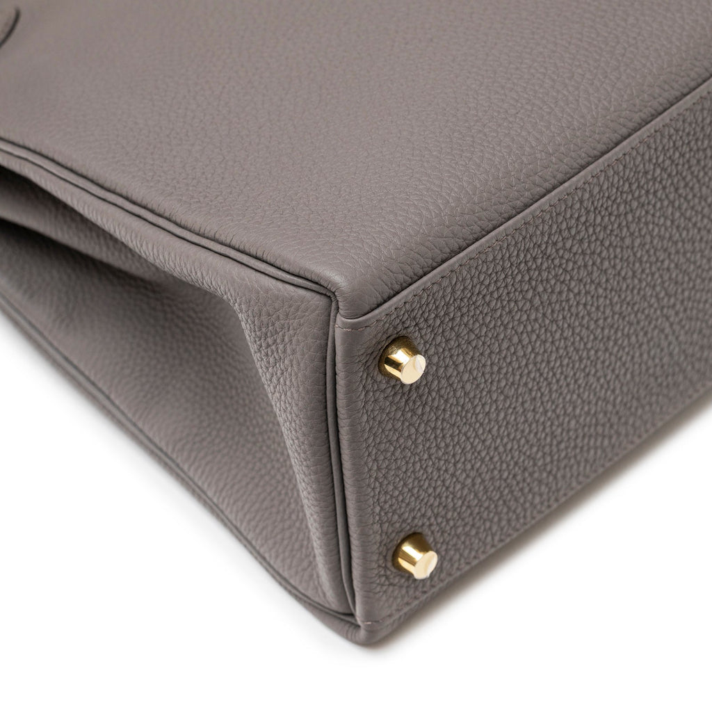 Hermès Kelly 32 Retourne Etain Togo Gold Hardware