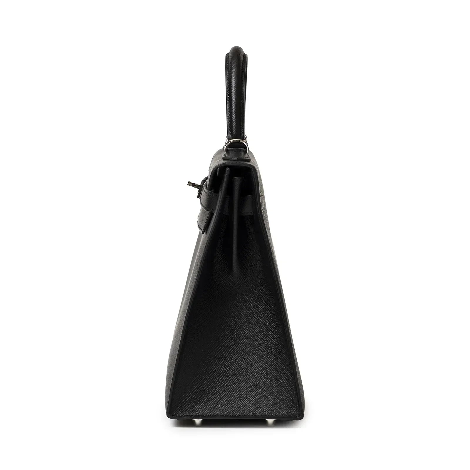 Hermès Kelly 32 Sellier Black Epsom Palladium Hardware