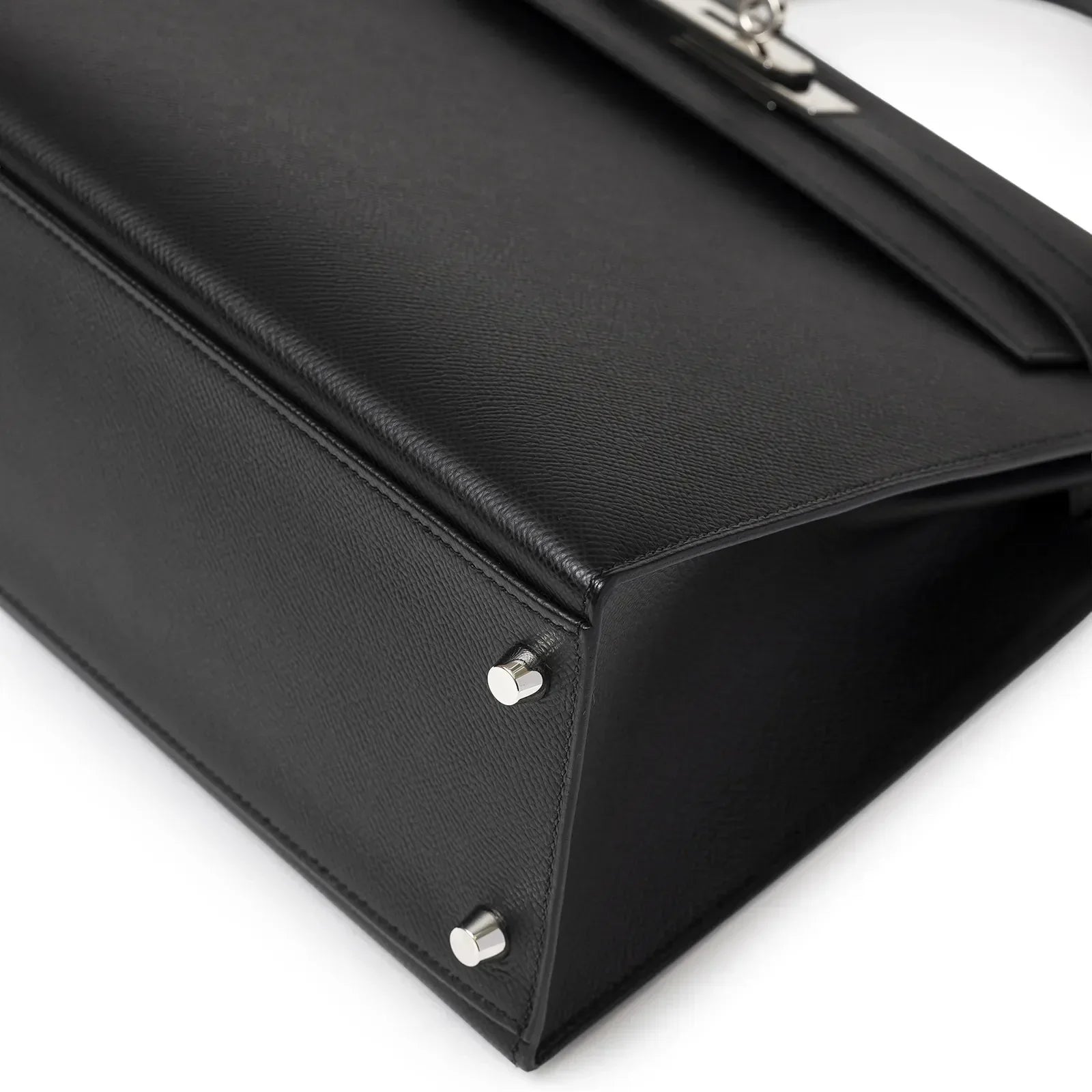 Hermès Kelly 32 Sellier Black Epsom Palladium Hardware