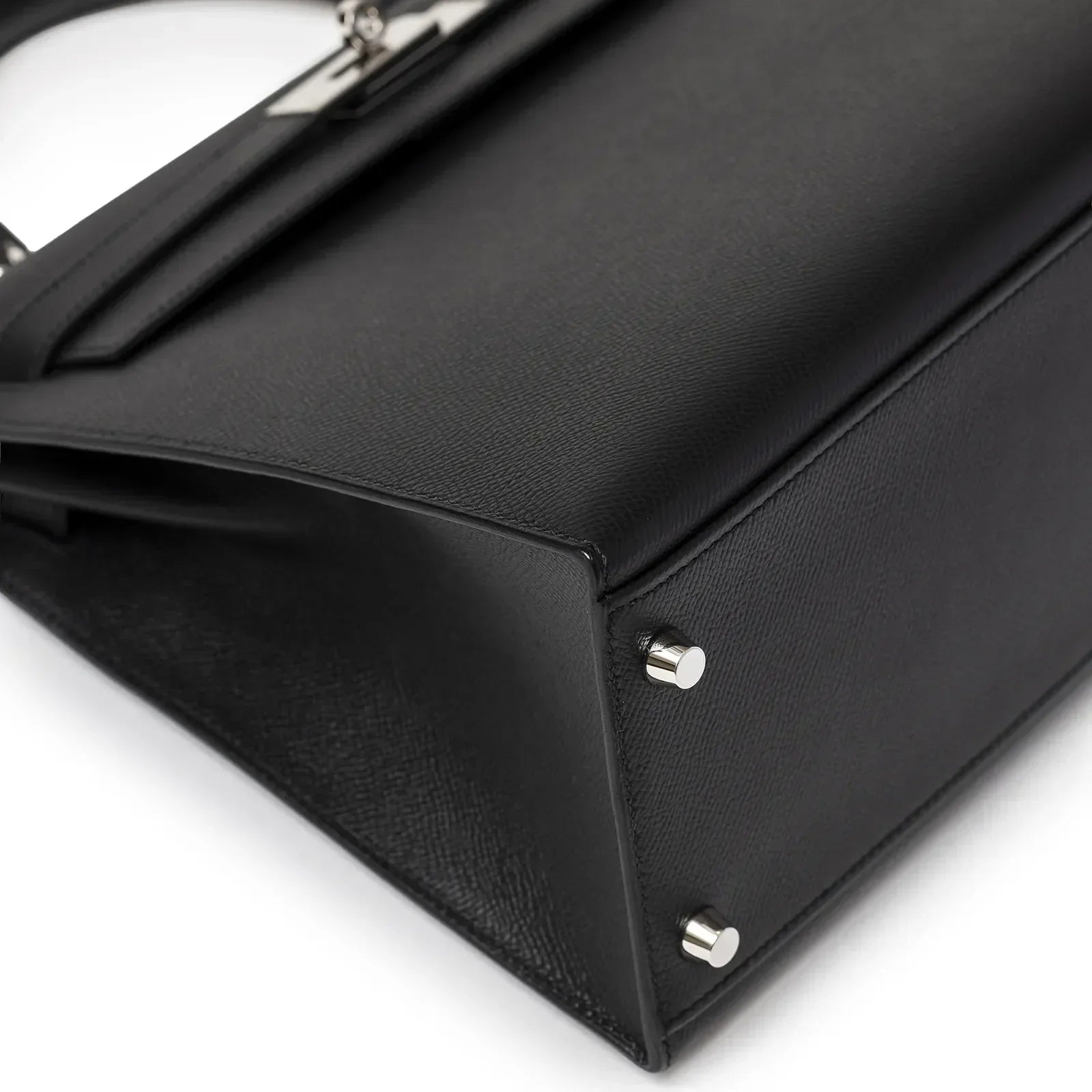 Hermès Kelly 32 Sellier Black Epsom Palladium Hardware