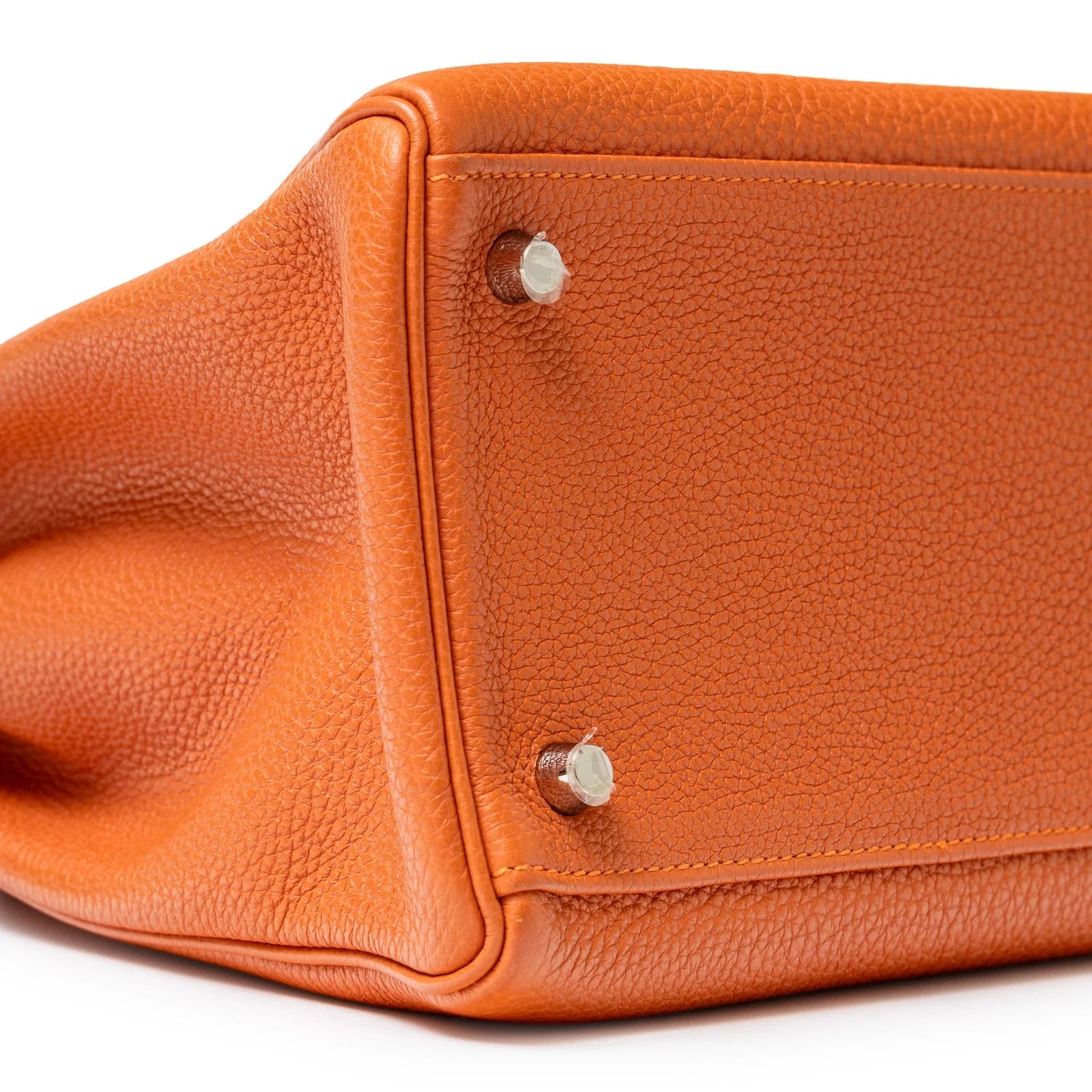 Hermès Kelly 35 Orange Togo Palladium Hardware