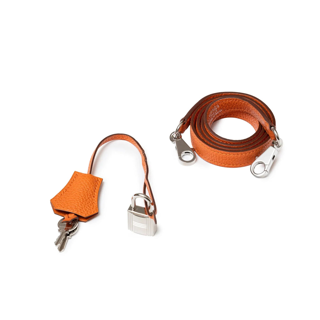 Hermès Kelly 35 Orange Togo Palladium Hardware