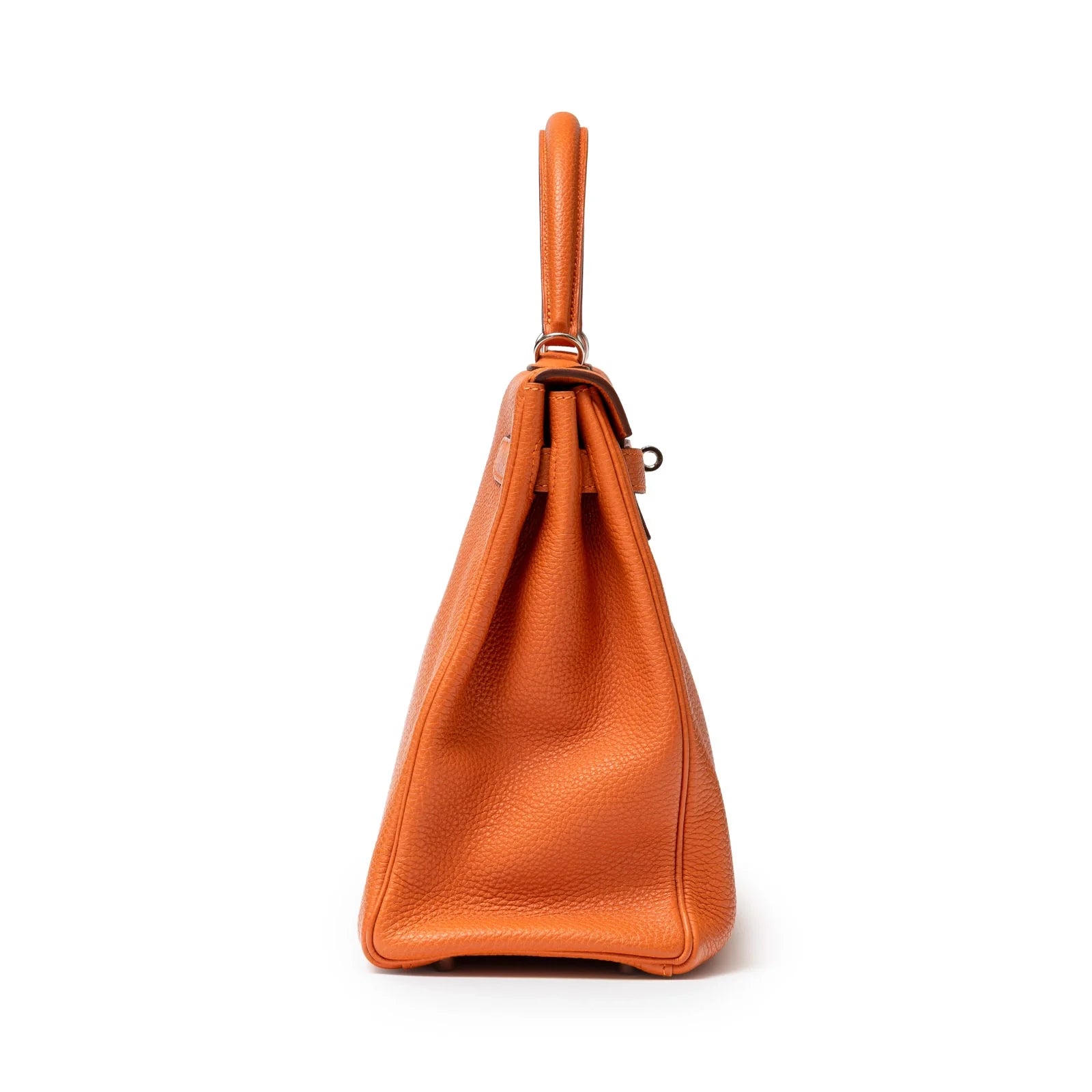 Hermès Kelly 35 Orange Togo Palladium Hardware