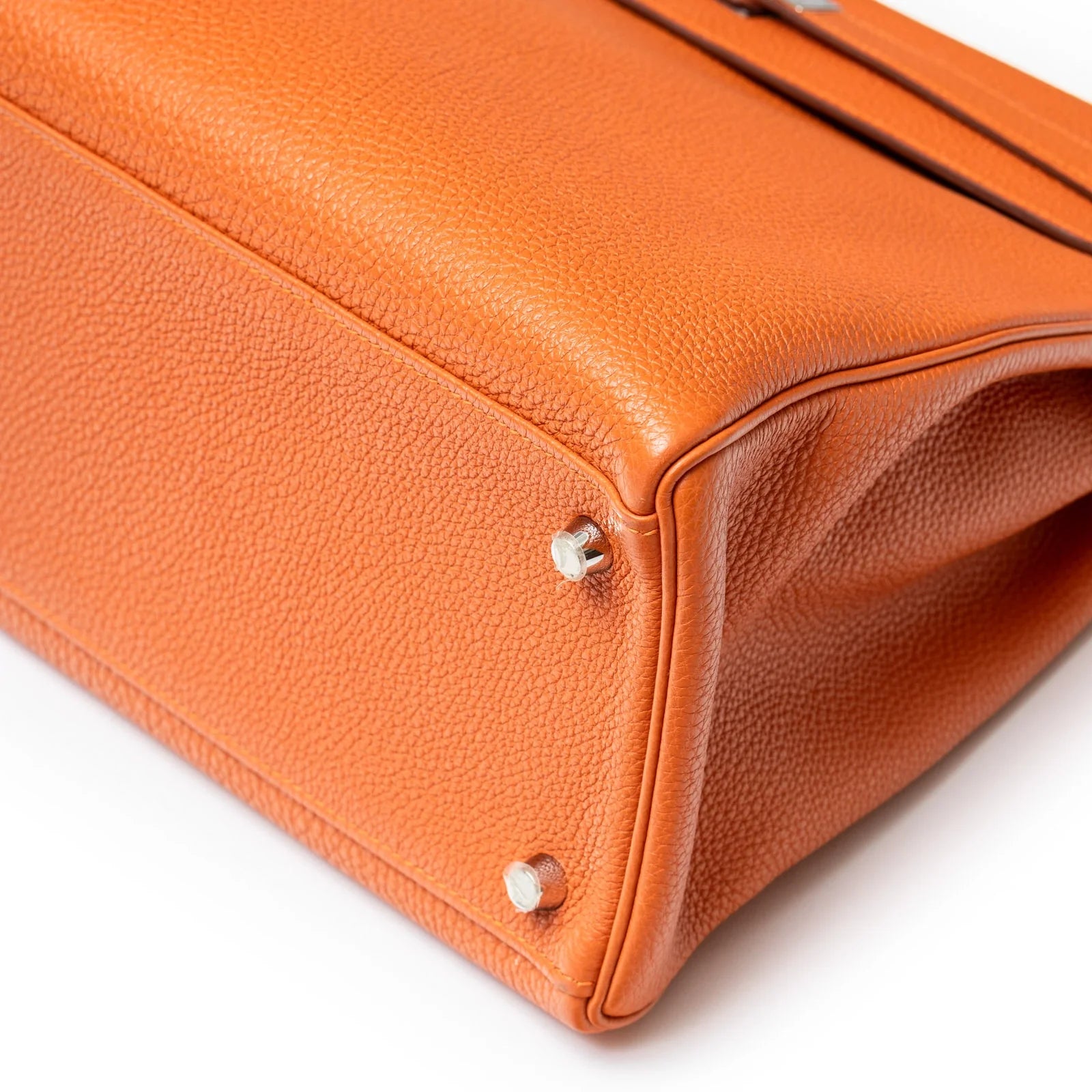 Hermès Kelly 35 Orange Togo Palladium Hardware