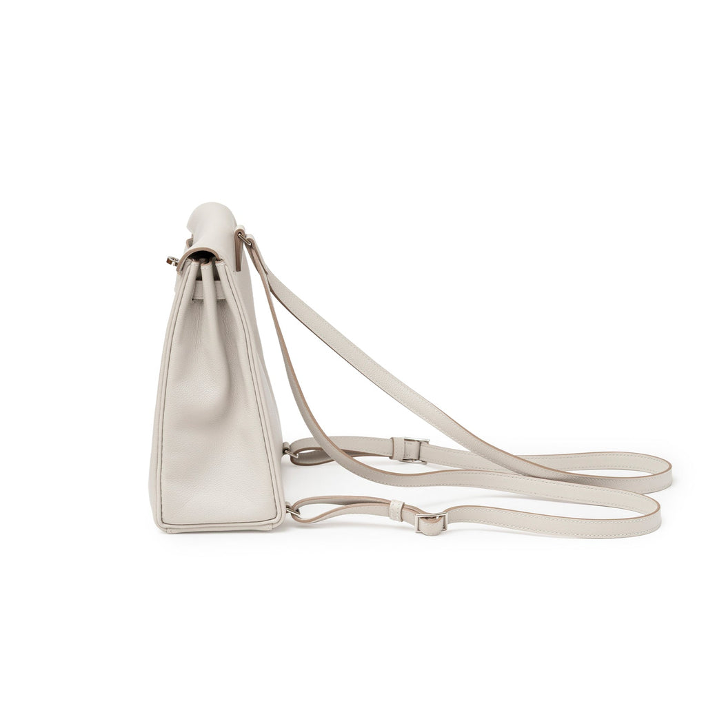 Hermès Kelly Ado Backpack Gris Perle Evercolor Palladium Hardware