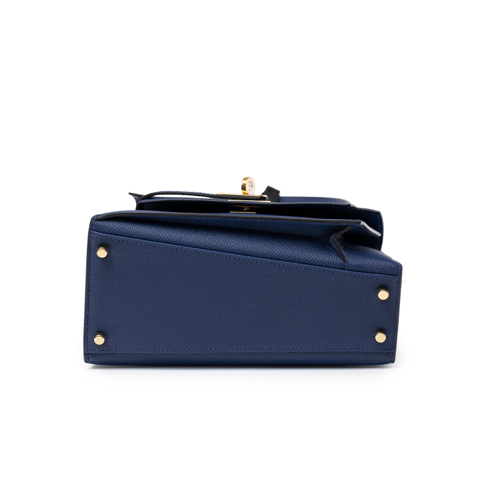 Hermès Kelly Desordre 20 Sellier Blue Saphir Epsom Gold Hardware