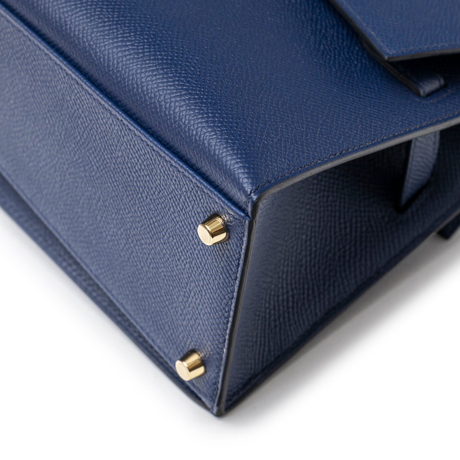 Hermès Kelly Desordre 20 Sellier Blue Saphir Epsom Gold Hardware