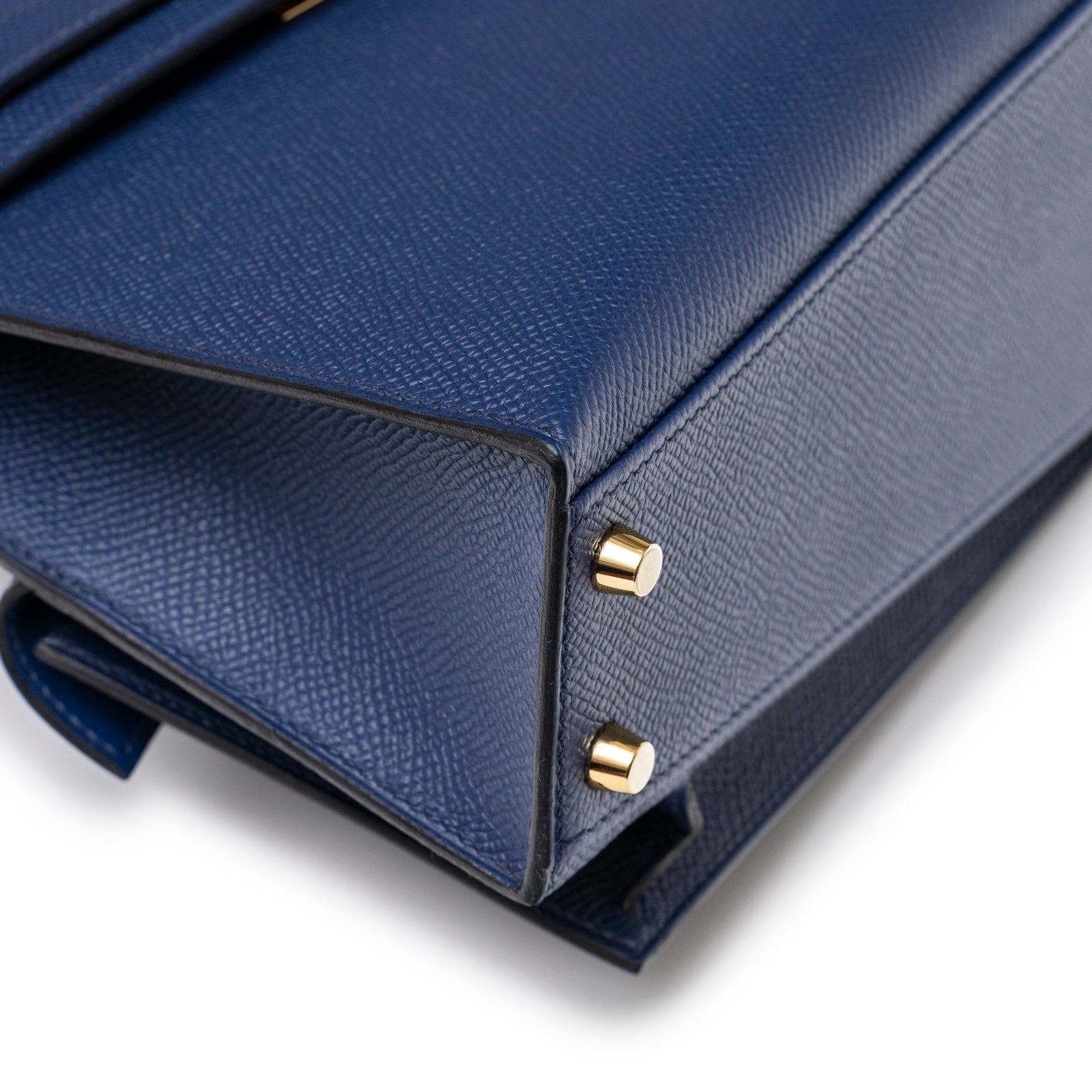 Hermès Kelly Desordre 20 Sellier Blue Saphir Epsom Gold Hardware