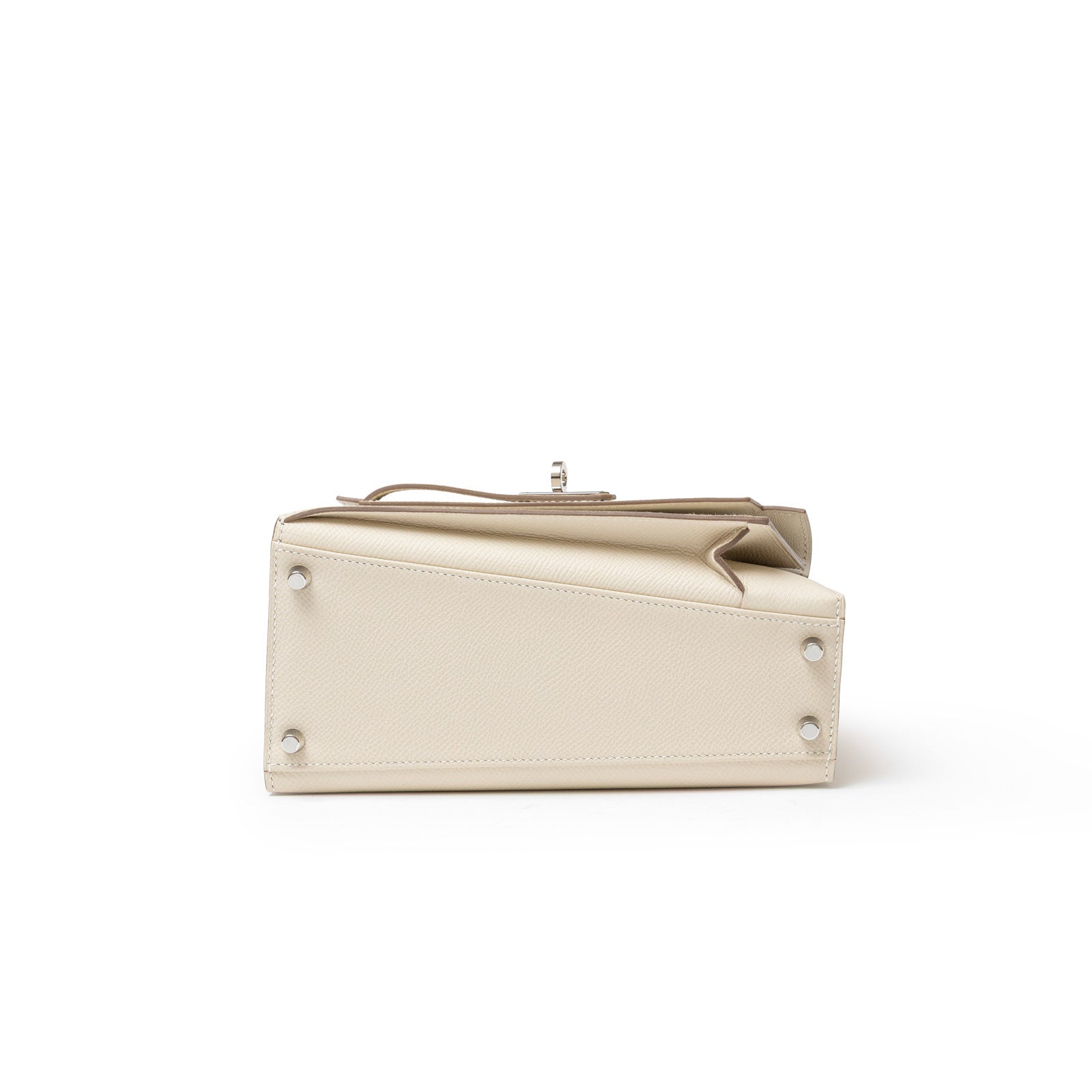 Hermès Kelly Desordre 20 Sellier Craie Epsom Palladium Hardware
