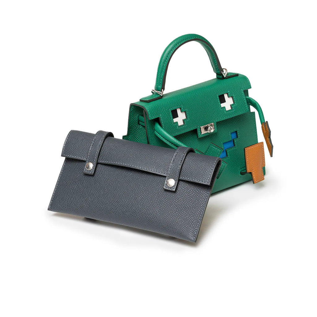 Hermès Kelly Dole Picto Vertigo /Gold/Zanzibar/Misty Epsom Palladium Hardware