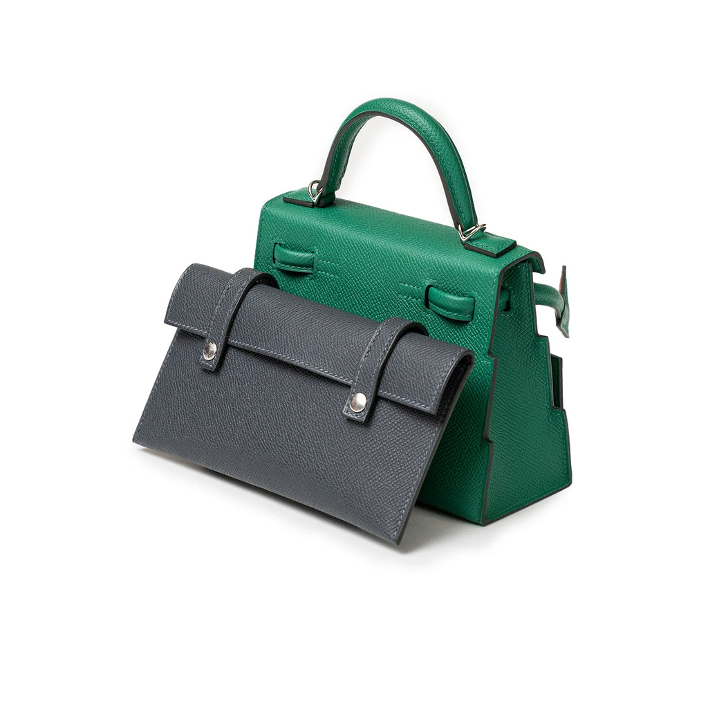 Hermès Kelly Dole Picto Vertigo /Gold/Zanzibar/Misty Epsom Palladium Hardware