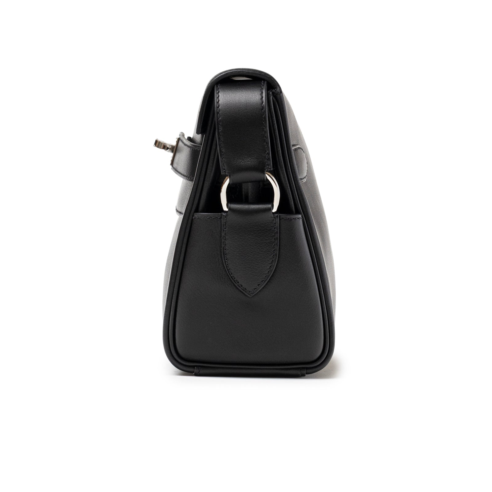 Hermès Kelly Messenger PM Black Evergrain Palladium Hardware