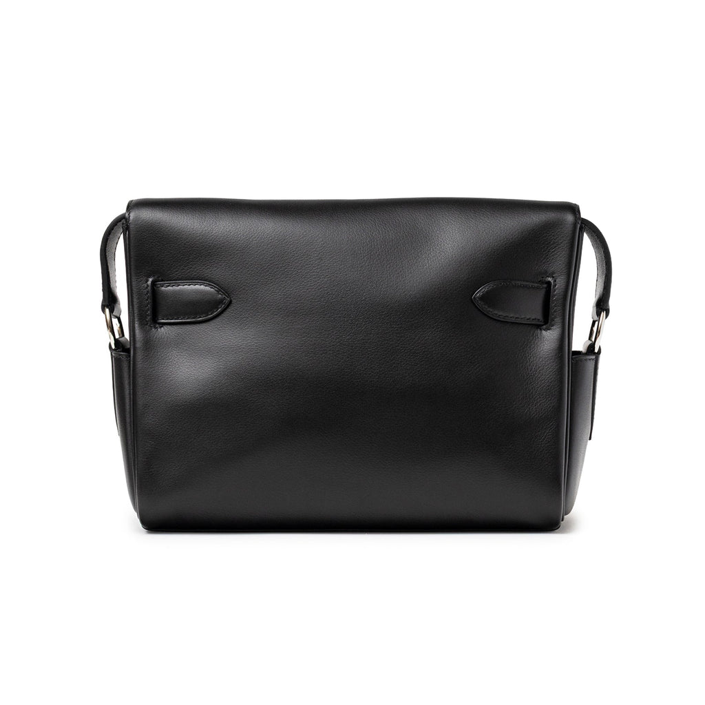 Hermès Kelly Messenger PM Black Evergrain Palladium Hardware