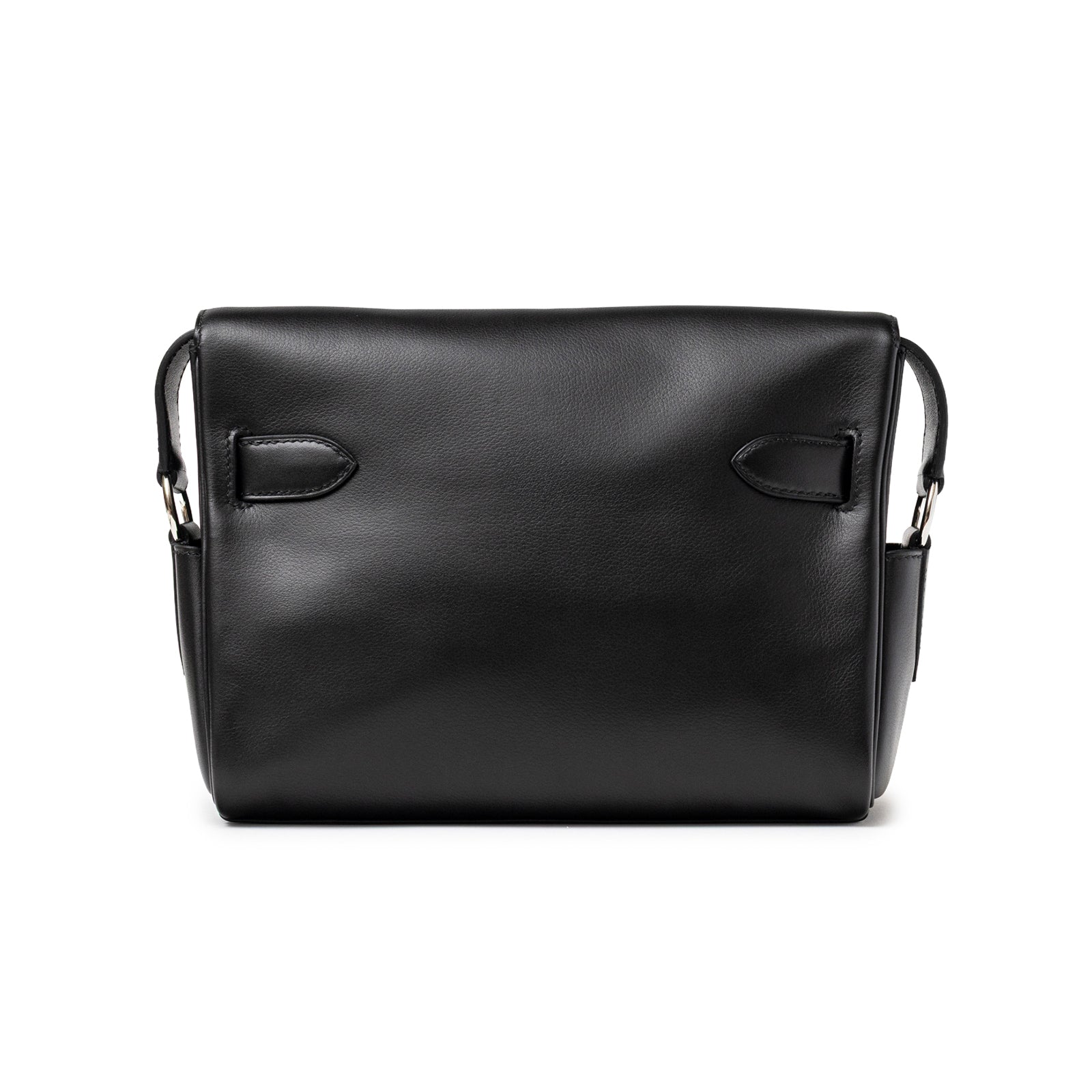 Hermès Kelly Messenger PM Black Evergrain Palladium Hardware