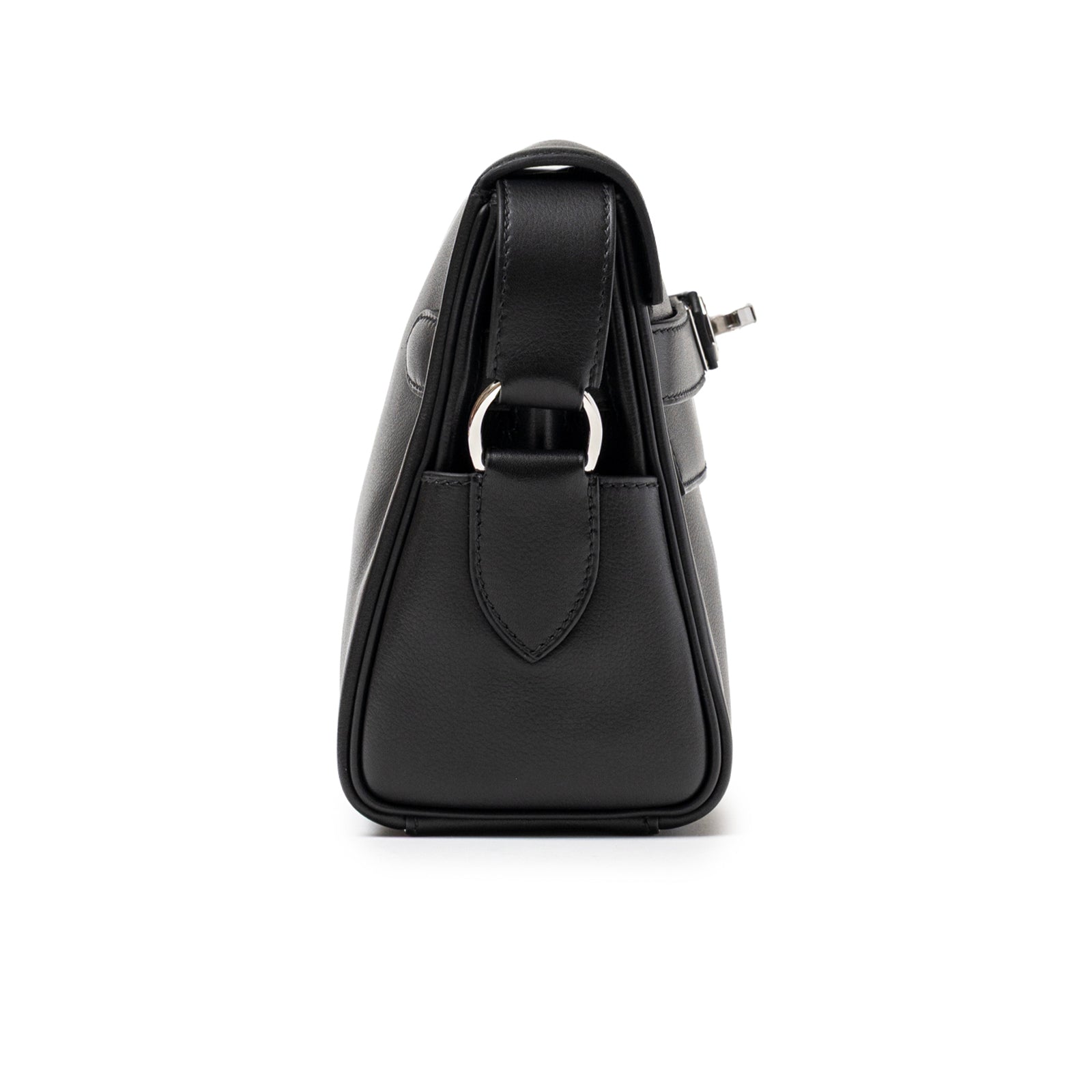 Hermès Kelly Messenger PM Black Evergrain Palladium Hardware