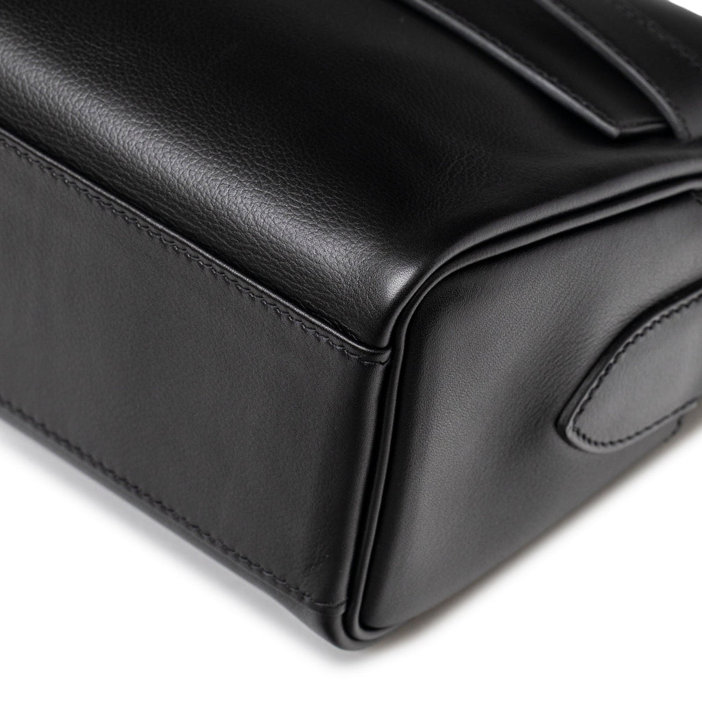 Hermès Kelly Messenger PM Black Evergrain Palladium Hardware