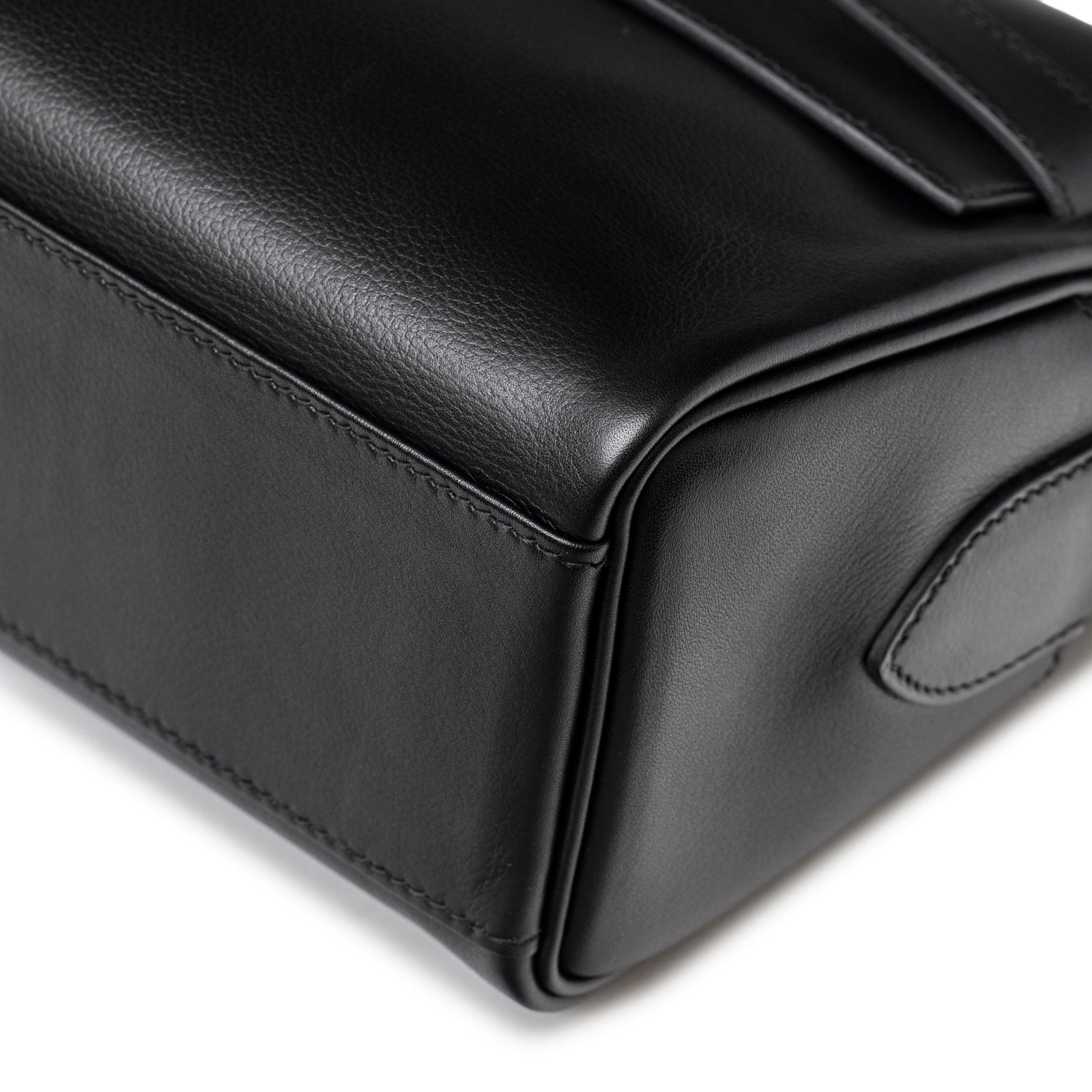 Hermès Kelly Messenger PM Black Evergrain Palladium Hardware