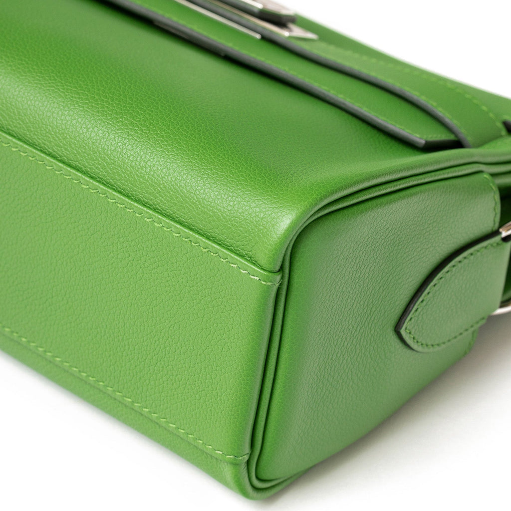 Hermès Kelly Messenger PM Vert Yucca Evercolor Palladium Hardware