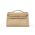Hermès Kelly Pochette Beige Marfa Swift Gold Hardware