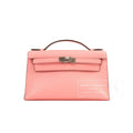 Hermès Kelly Pochette Rose D’Ete Swift Palladium Hardware