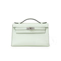 Hermès Kelly Pochette Vert Fizz Swift Palladium Hardware