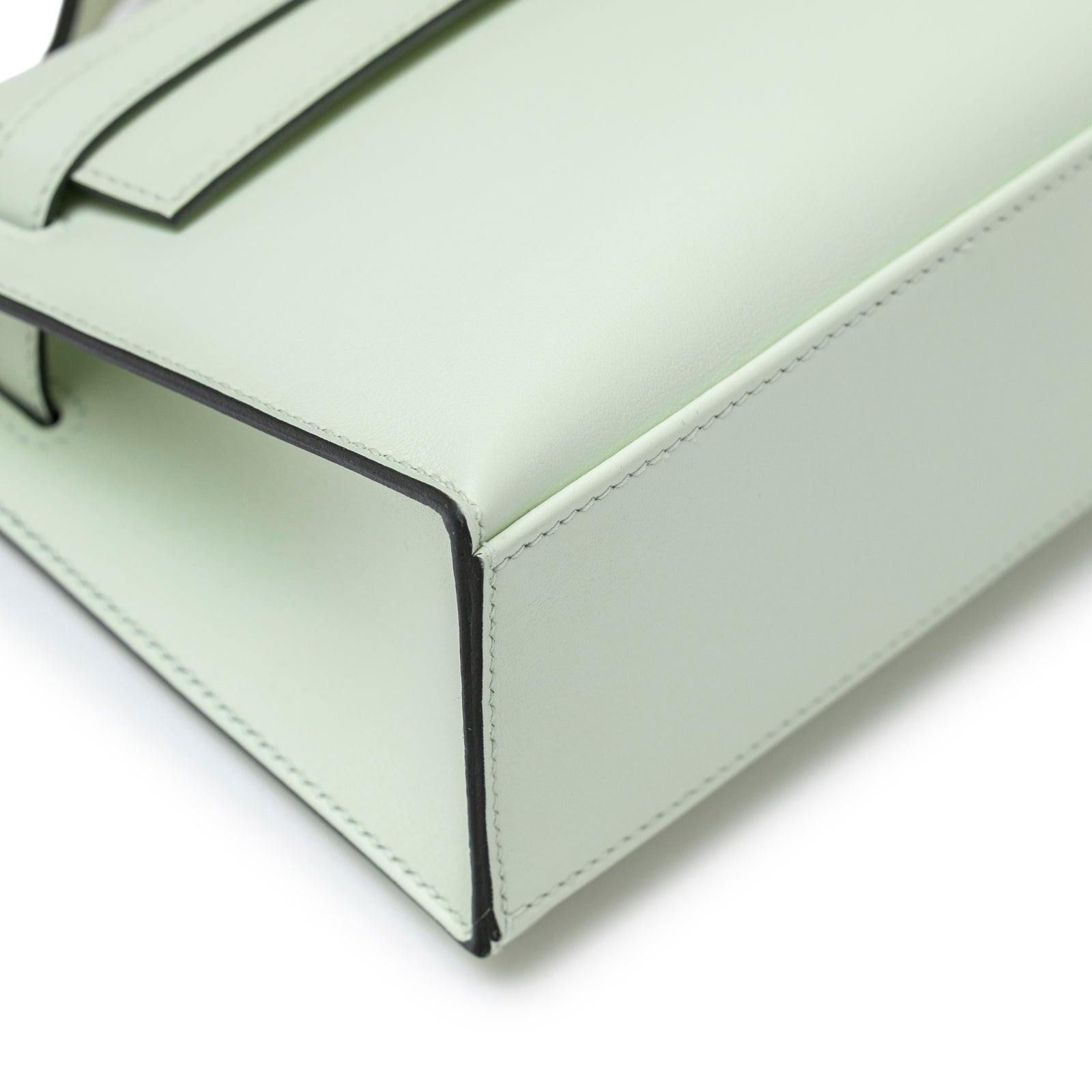Hermès Kelly Pochette Vert Fizz Swift Palladium Hardware