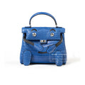 Hermès Kelly Quelle Idole Doll Bag AB Blue Zellige/Blue Indigo Palladium Hardware