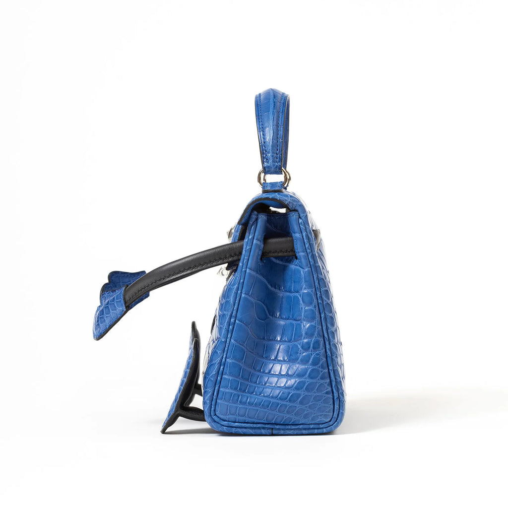 Hermès Kelly Quelle Idole Doll Bag AB Blue Zellige/Blue Indigo Palladium Hardware