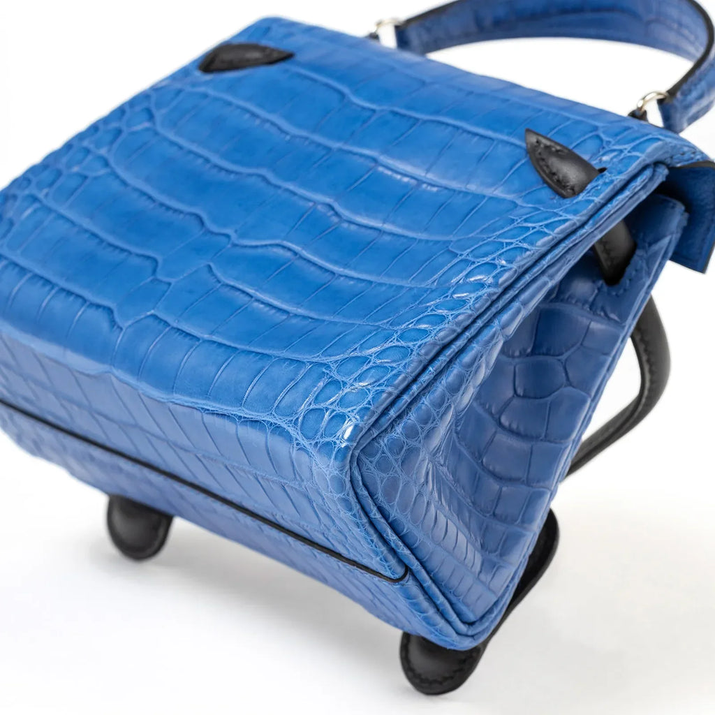 Hermès Kelly Quelle Idole Doll Bag AB Blue Zellige/Blue Indigo Palladium Hardware