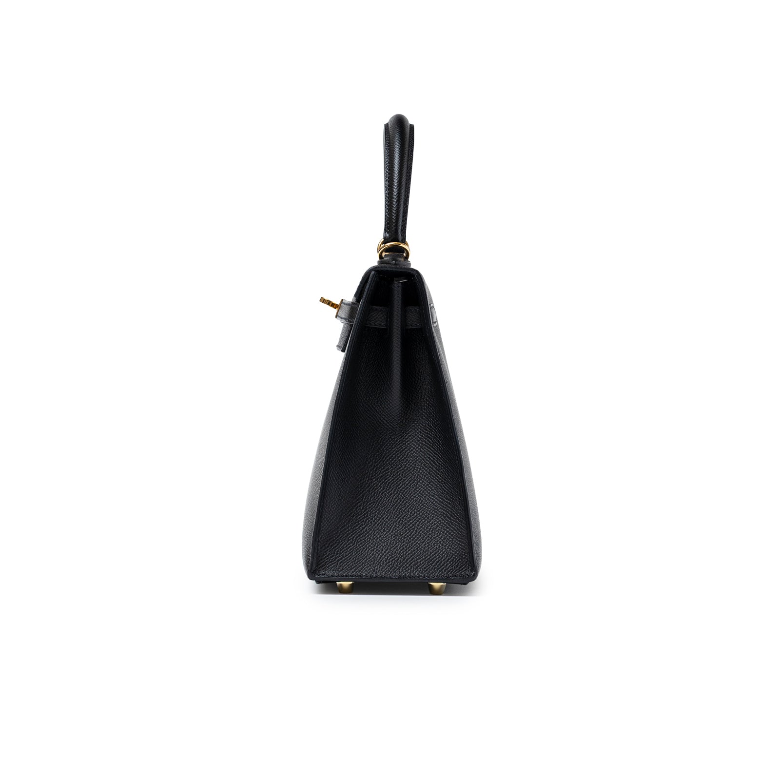 Hermès Kelly Sellier 25 Black Epsom Gold Hardware