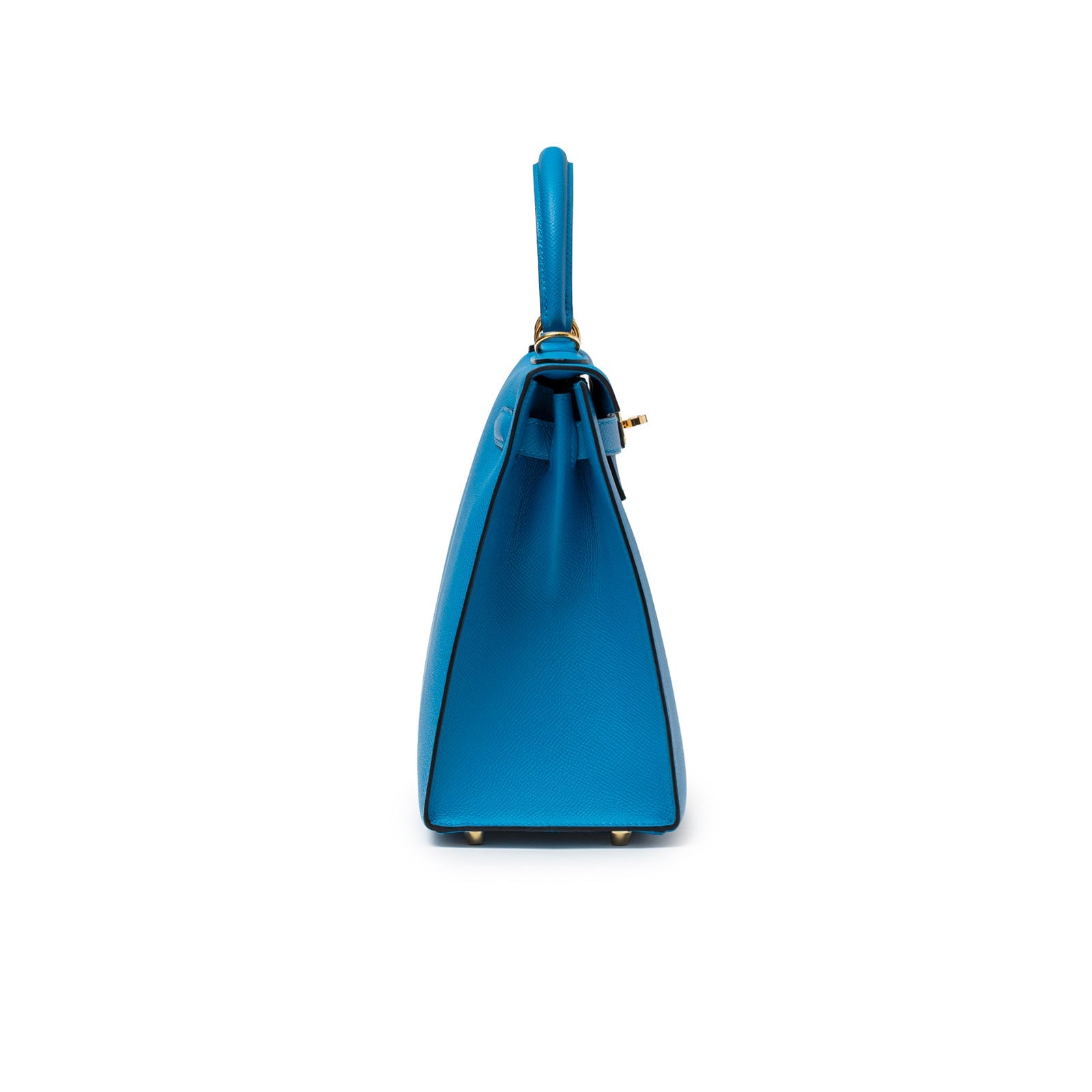Hermès Kelly Sellier 28 Blue Zanzibar Epsom Gold Hardware