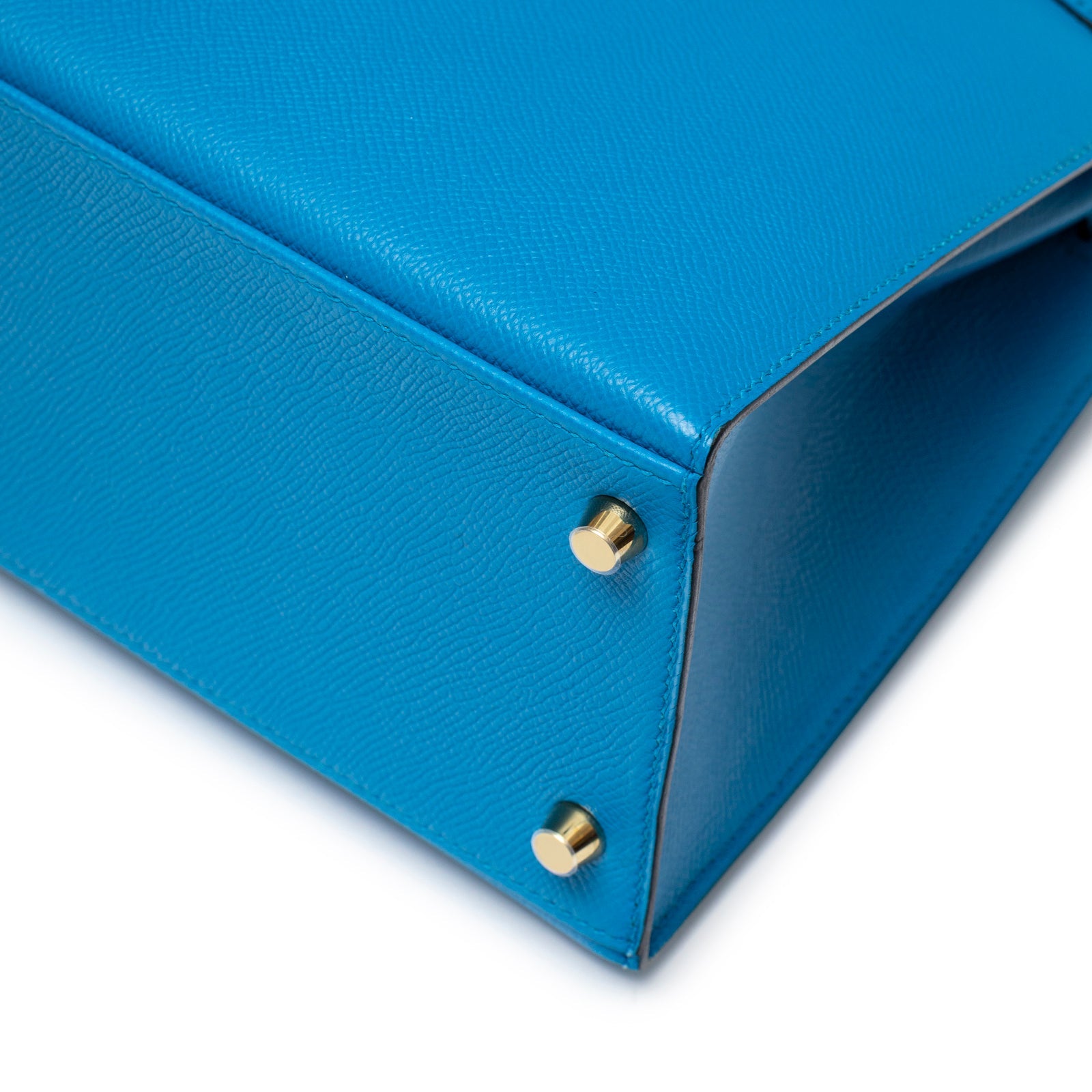 Hermès Kelly Sellier 28 Blue Zanzibar Epsom Gold Hardware