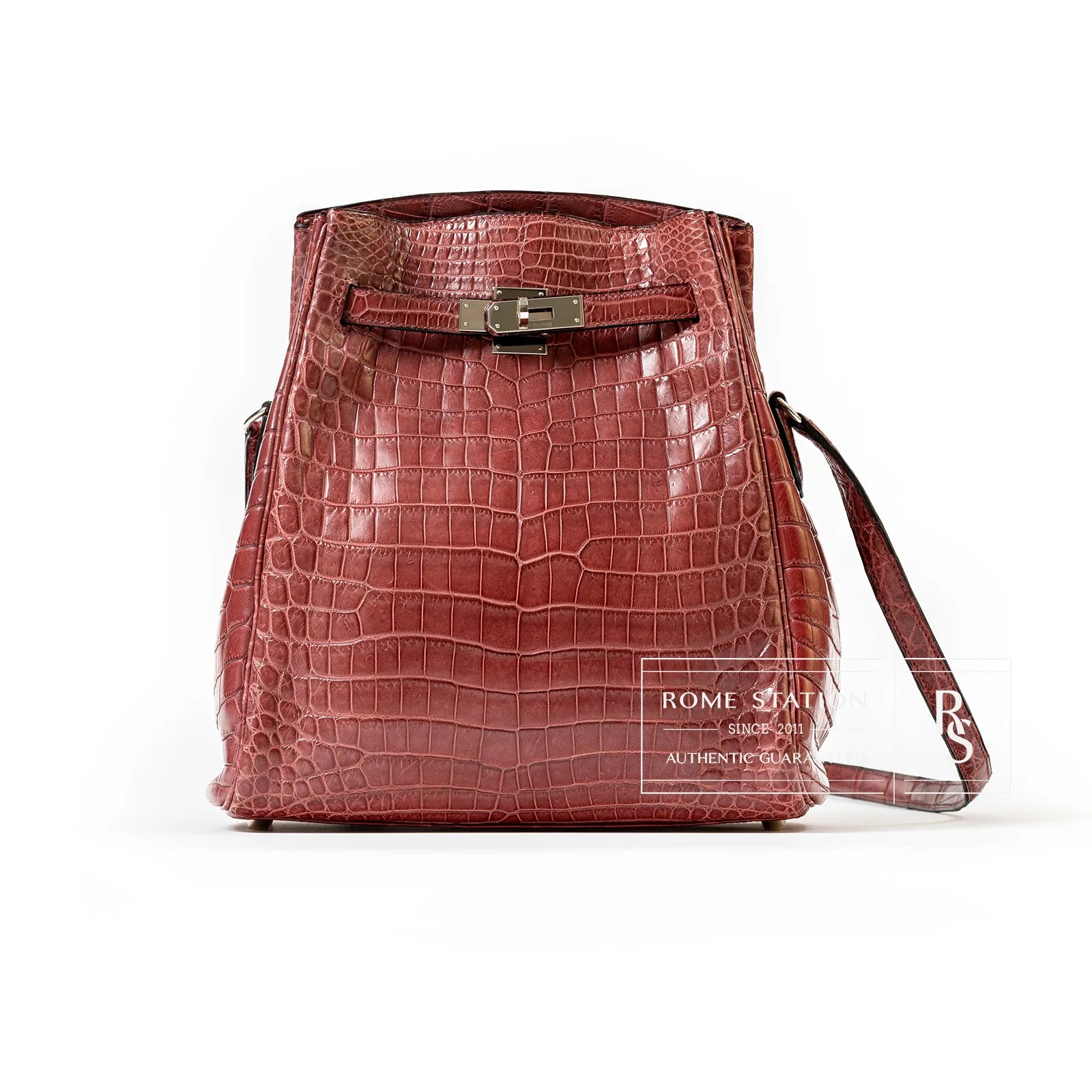 Hermès Kelly Sport 24 Matte Niloticus Crocodile Rose Palladium Hardware