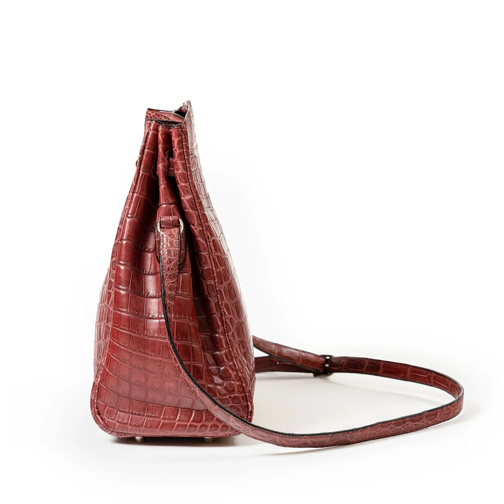 Hermès Kelly Sport 24 Matte Niloticus Crocodile Rose Palladium Hardware