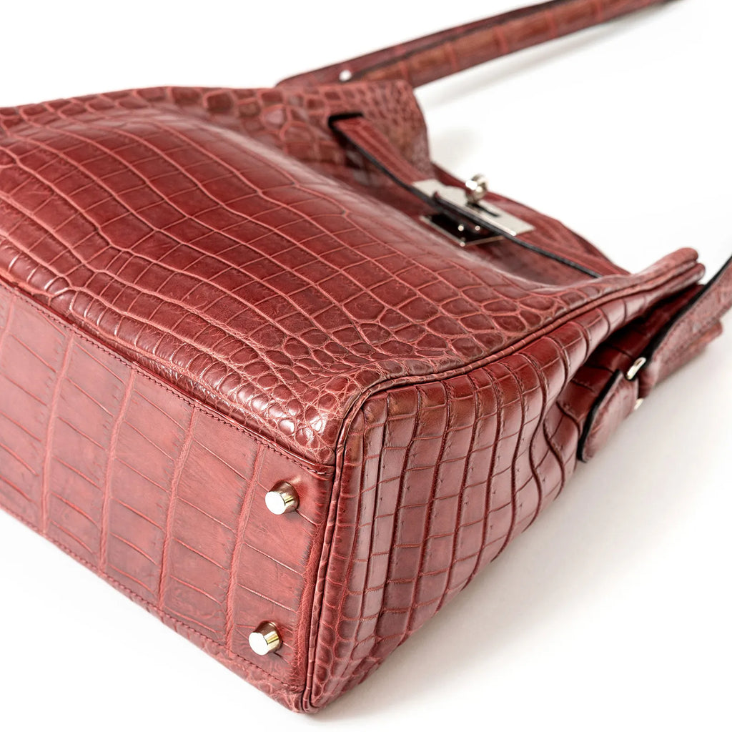 Hermès Kelly Sport 24 Matte Niloticus Crocodile Rose Palladium Hardware