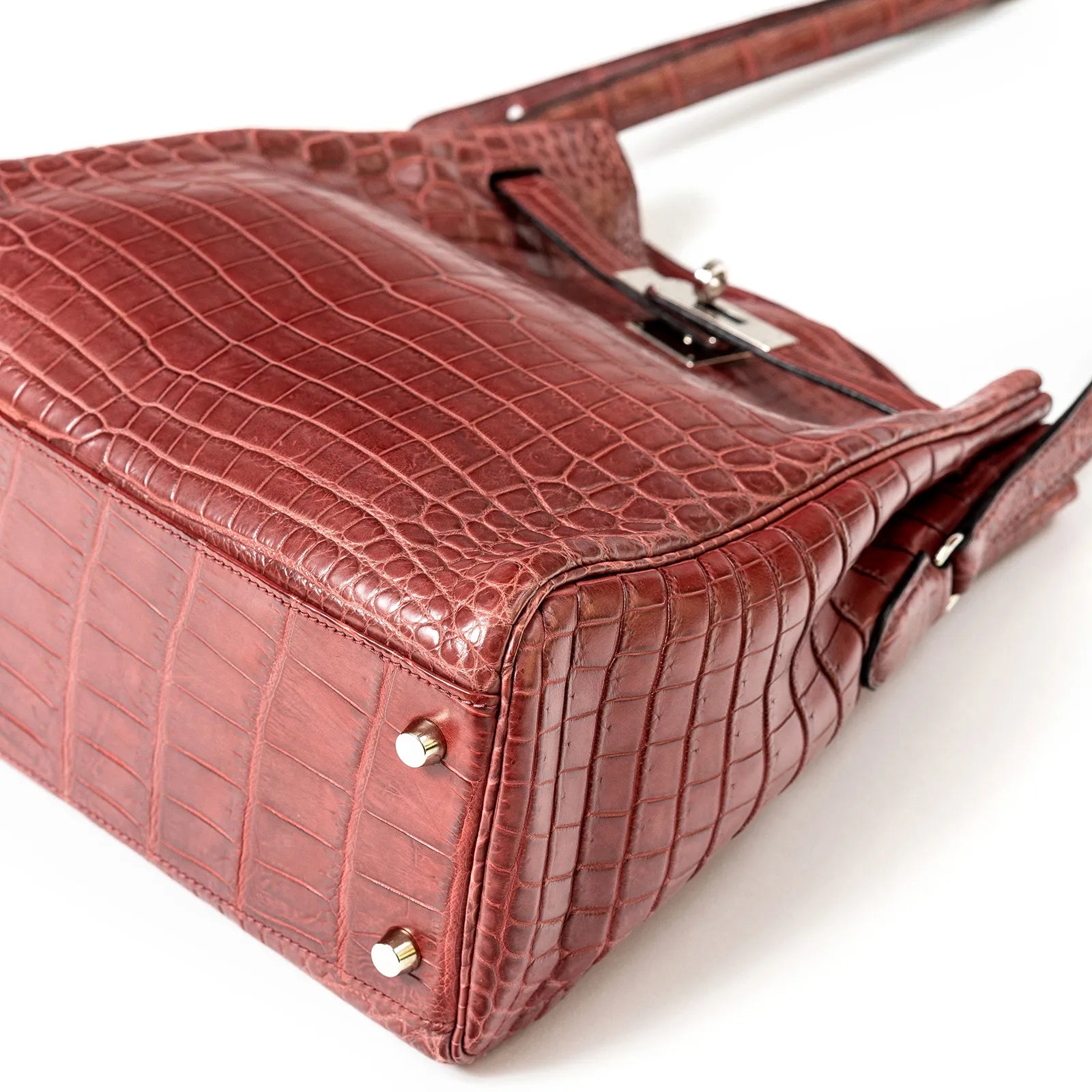 Hermès Kelly Sport 24 Matte Niloticus Crocodile Rose Palladium Hardware