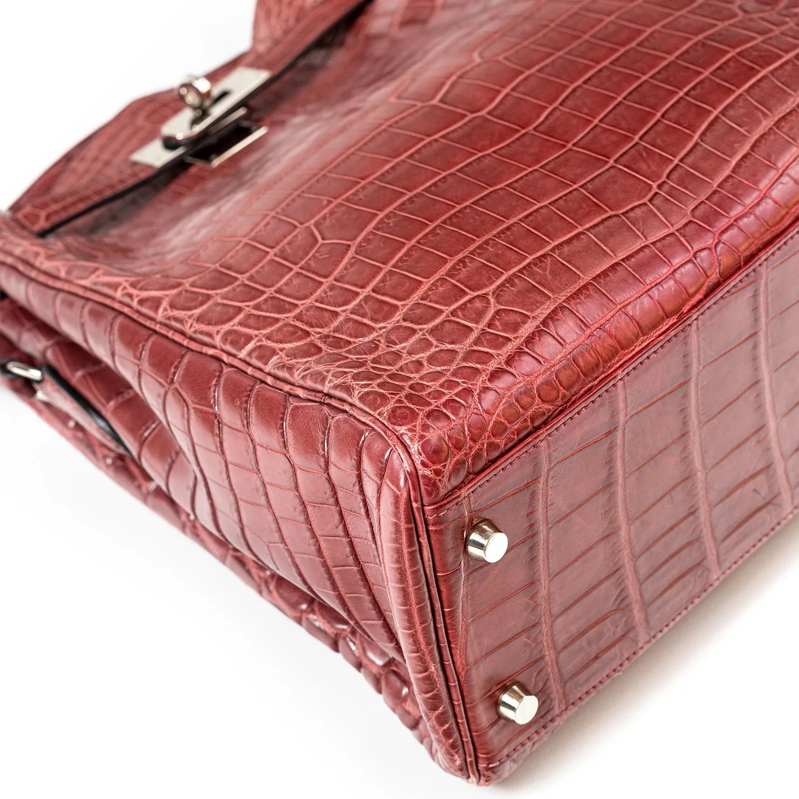 Hermès Kelly Sport 24 Matte Niloticus Crocodile Rose Palladium Hardware