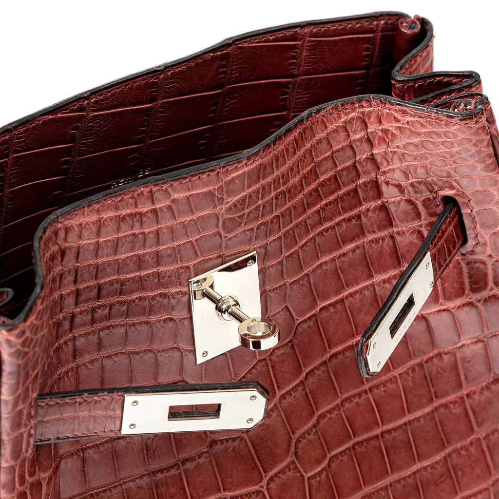 Hermès Kelly Sport 24 Matte Niloticus Crocodile Rose Palladium Hardware