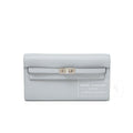 Hermès Kelly To Go Wallet Blue Glacier Epsom Palladium Hardware