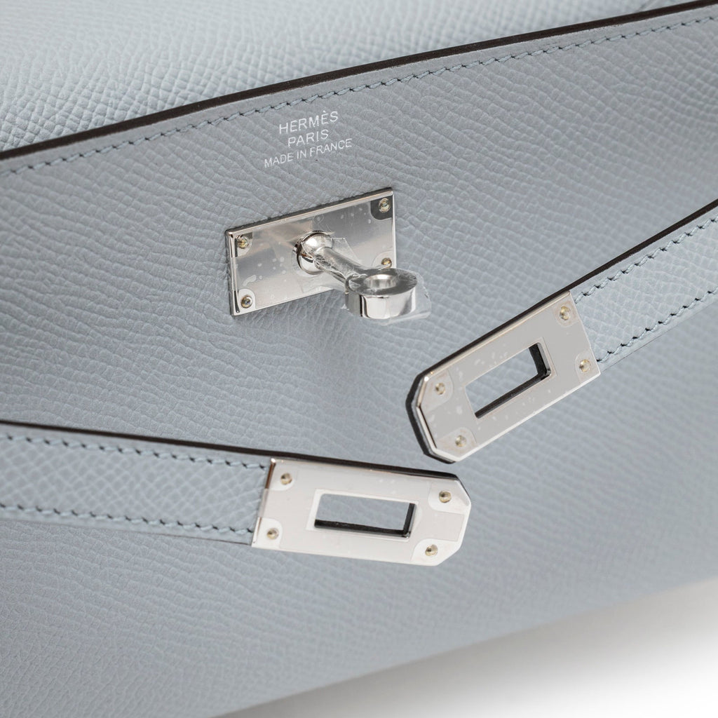 Hermès Kelly To Go Wallet Blue Glacier Epsom Palladium Hardware