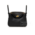 Hermès Lindy 26 Black Clemence Gold Hardware