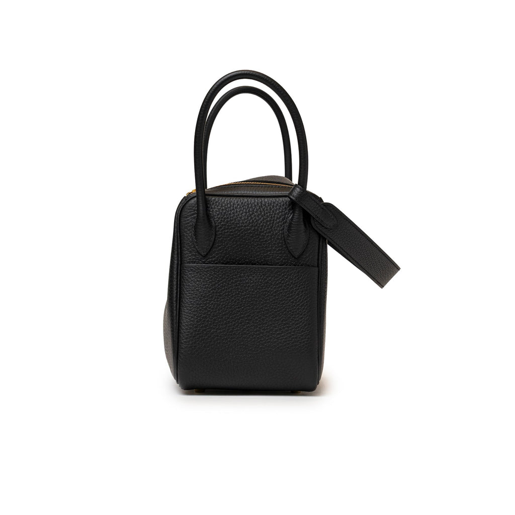 Hermès Lindy 26 Black Clemence Gold Hardware