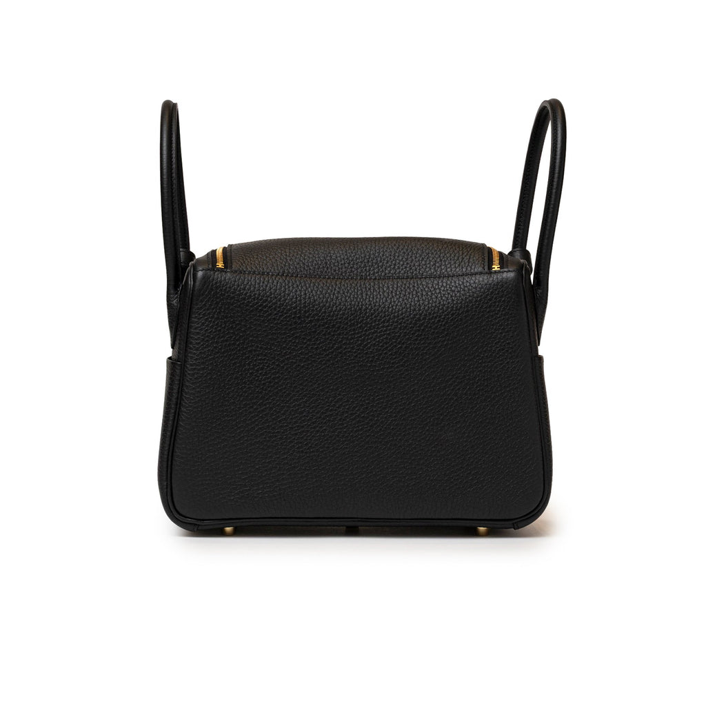 Hermès Lindy 26 Black Clemence Gold Hardware