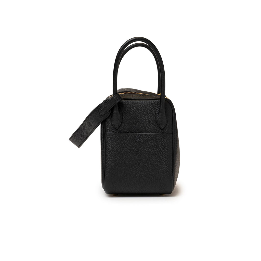 Hermès Lindy 26 Black Clemence Gold Hardware