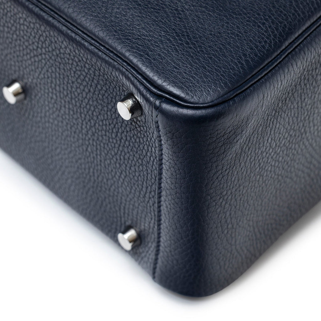 Hermès Lindy 26 Blue Nuit Clemence Palladium Hardware