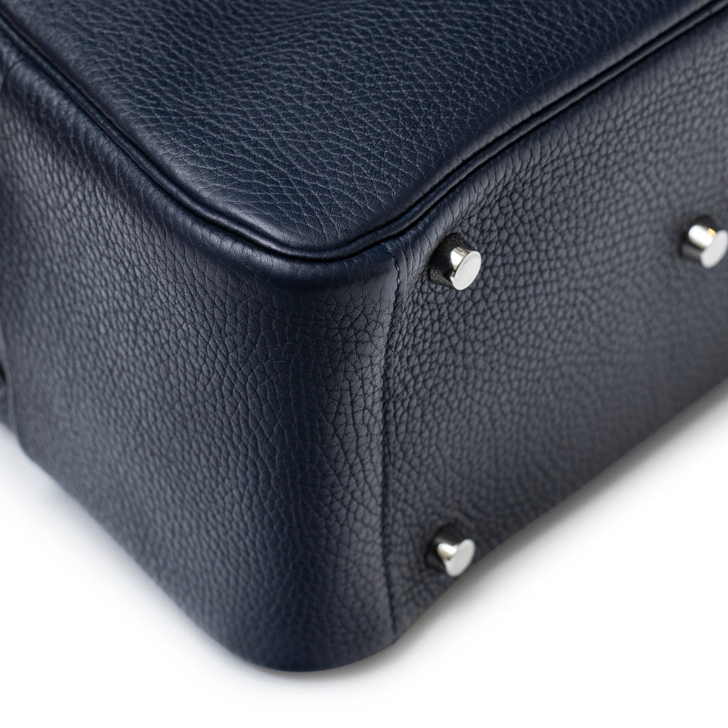 Hermès Lindy 26 Blue Nuit Clemence Palladium Hardware