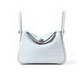 Hermès Lindy 26 Blue Pale Clemence Palladium Hardware