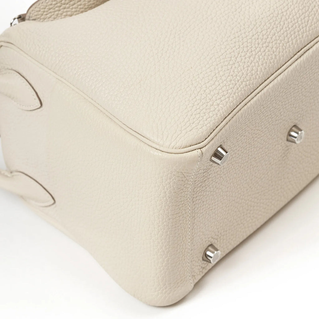 Hermès Lindy 26 Craie Clemence Palladium Hardware