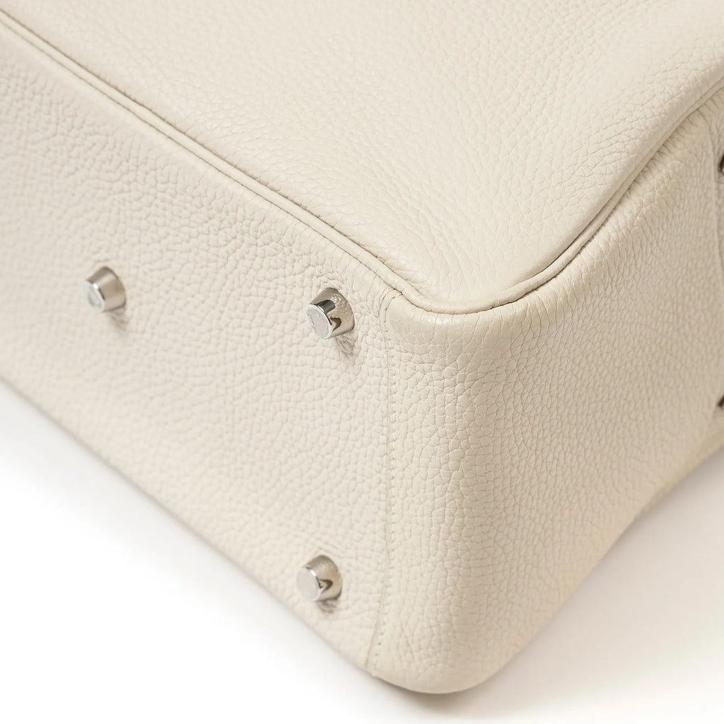 Hermès Lindy 26 Craie Clemence Palladium Hardware