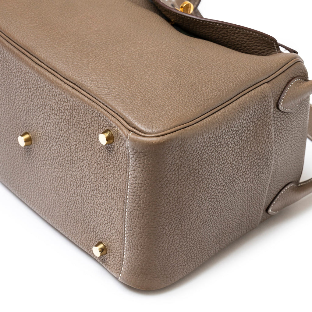 Hermès Lindy 30 Etoupe Clemence Gold Hardware